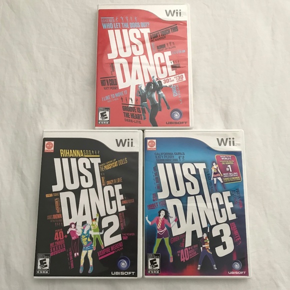 Nintendo Wii Just Dance 1, 2 and 3 Lot Bundle Disc Manual Included - Picture 1 of 8